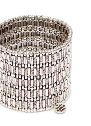 Detail View - Click To Enlarge - PHILIPPE AUDIBERT - 'Mini Ava' Swarovski crystal five row elastic bracelet