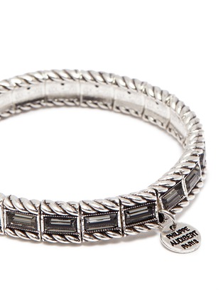 Detail View - Click To Enlarge - PHILIPPE AUDIBERT - 'Cesario' Swarovski crystal braid effect elastic bracelet