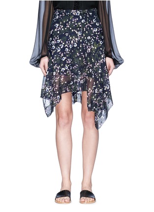 Main View - Click To Enlarge - ISABEL MARANT - 'Myles' floral print asymmetric silk voile skirt