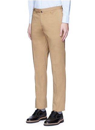 Front View - Click To Enlarge - INCOTEX - Slim fit cotton twill chinos