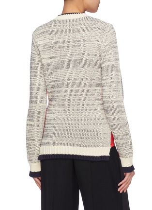 Back View - Click To Enlarge - VICTORIA, VICTORIA BECKHAM - Stripe outseam sweater