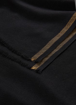 Detail View - Click To Enlarge - JANAVI - Diamond jacquard selvedge cashmere-Merino wool scarf
