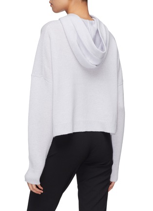Back View - Click To Enlarge - THEORY - Cropped cashmere knit hoodie