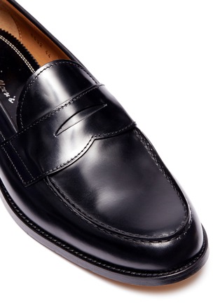 Detail View - Click To Enlarge - ANTONIO MAURIZI - Cordovan leather penny loafers