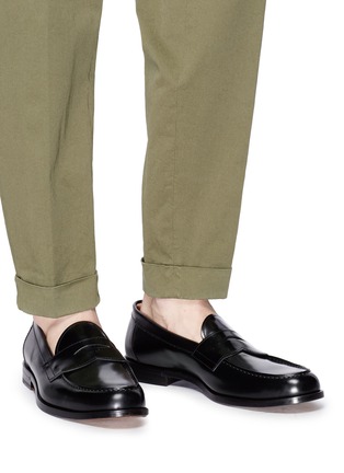 Figure View - Click To Enlarge - ANTONIO MAURIZI - Cordovan leather penny loafers