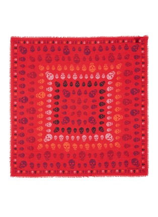 Main View - Click To Enlarge - ALEXANDER MCQUEEN - Multiskull Box modal-wool scarf