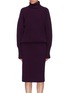 Main View - Click To Enlarge - VICTORIA, VICTORIA BECKHAM - Wool ottoman knit turtleneck dress