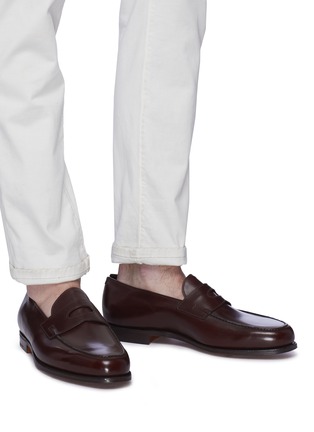 Figure View - Click To Enlarge - JOHN LOBB - 'Lopez' leather penny loafers