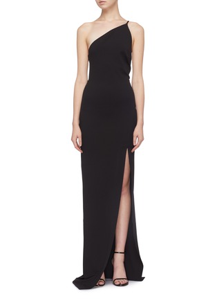 Main View - Click To Enlarge - SOLACE LONDON - 'Petch' strap open back one-shoulder maxi dress