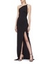 Figure View - Click To Enlarge - SOLACE LONDON - 'Petch' strap open back one-shoulder maxi dress