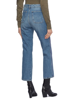 Back View - Click To Enlarge - VICTORIA, VICTORIA BECKHAM - 'Cali' stripe outseam jeans