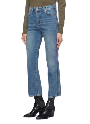 Front View - Click To Enlarge - VICTORIA, VICTORIA BECKHAM - 'Cali' stripe outseam jeans