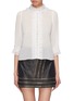 Main View - Click To Enlarge - ALICE & OLIVIA - 'Mira' embellished ruffle trim organdy blouse