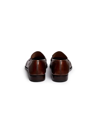 Back View - Click To Enlarge - GEORGE CLEVERLEY - 'George' leather penny loafers
