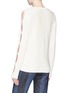 Back View - Click To Enlarge - SONIA RYKIEL - Mother-of-pearl cutout sleeve silk-cotton sweater