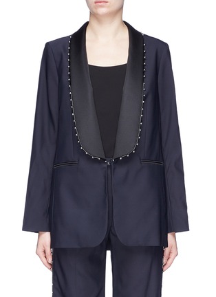 Main View - Click To Enlarge - SONIA RYKIEL - Mother-of-pearl lapel convertible tuxedo jacket