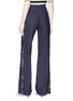 Back View - Click To Enlarge - SONIA RYKIEL - Mother-of-pearl embellished stripe outseam pants