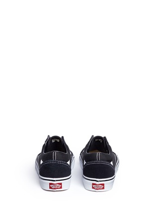 Back View - Click To Enlarge - VANS - 'Old Skool' leather trim canvas sneakers