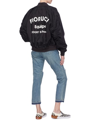Figure View - Click To Enlarge - FIORUCCI - 'Lou' logo print oversized bomber jacket