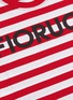  - FIORUCCI - Logo print stripe cropped T-shirt