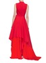 Back View - Click To Enlarge - SOLACE LONDON - 'Serafine' pleated underlay tiered drape maxi gown