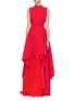 Main View - Click To Enlarge - SOLACE LONDON - 'Serafine' pleated underlay tiered drape maxi gown