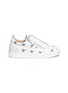 Main View - Click To Enlarge - 73426 - Logo print double zip saffiano kids sneakers