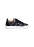 Main View - Click To Enlarge - 73426 - Logo print double zip saffiano kids sneakers