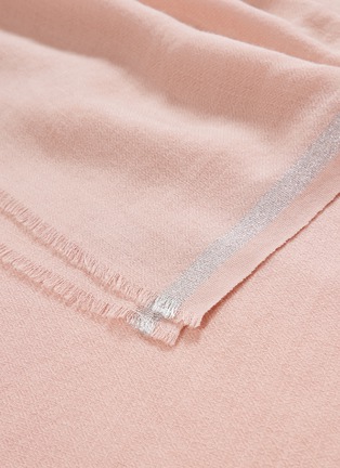 Detail View - Click To Enlarge - TOPSHOP - Diamond jacquard selvedge cashmere-Merino wool scarf