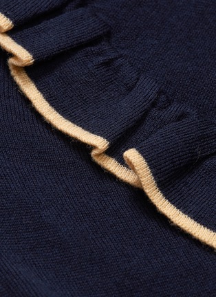  - VICTORIA, VICTORIA BECKHAM - Asymmetric ruffle trim wool turtleneck sweater