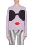 Main View - Click To Enlarge - ALICE & OLIVIA - 'Gleeson' Stace Face appliqué sweater
