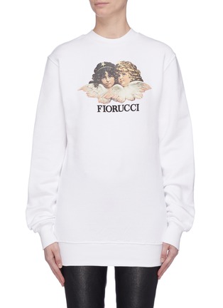 Main View - Click To Enlarge - FIORUCCI - Angel logo print oversized sweatshirt