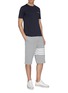 Figure View - Click To Enlarge - THOM BROWNE - Stripe sweat shorts