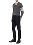 Figure View - Click To Enlarge - THOM BROWNE - Intarsia stripe cashmere V-neck cardigan