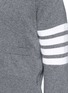 Detail View - Click To Enlarge - THOM BROWNE  - Intarsia stripe cashmere V-neck cardigan