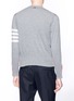 Back View - Click To Enlarge - THOM BROWNE  - Intarsia stripe cashmere V-neck cardigan