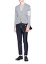 Figure View - Click To Enlarge - THOM BROWNE  - Intarsia stripe cashmere V-neck cardigan