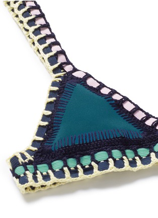 Detail View - Click To Enlarge - KIINI - 'Flor' crochet trim bikini top