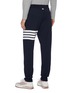 Back View - Click To Enlarge - THOM BROWNE - Stripe print cotton sweatpants