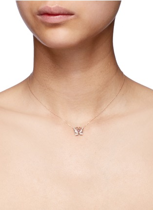 Detail View - Click To Enlarge - BAO BAO WAN - Little Butterfly' 18k gold diamond necklace