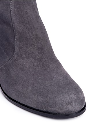 Detail View - Click To Enlarge - STUART WEITZMAN - 'Tieland' stretch suede thigh high boots