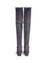 Back View - Click To Enlarge - STUART WEITZMAN - 'Tieland' stretch suede thigh high boots