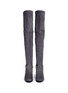 Front View - Click To Enlarge - STUART WEITZMAN - 'Tieland' stretch suede thigh high boots