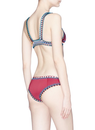 Back View - Click To Enlarge - KIINI - 'Soley' crochet trim bikini boyshort bottoms