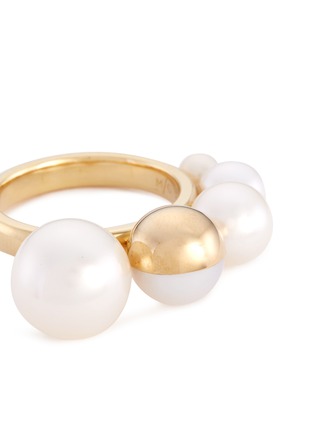 Detail View - Click To Enlarge - TASAKI - 'Shell' freshwater pearl 18k yellow gold ring