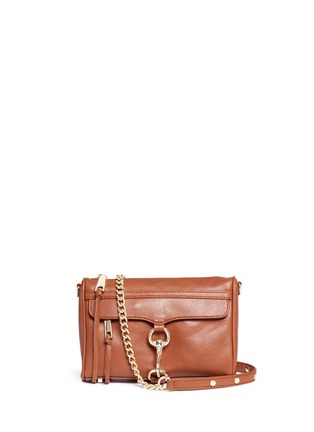 Main View - Click To Enlarge - REBECCA MINKOFF - 'M.A.C.' curb chain mini leather crossbody bag