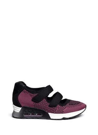 Main View - Click To Enlarge - ASH - 'Lulu' strap mix knit sneakers