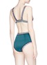 Back View - Click To Enlarge - KIINI - 'Flor' crochet trim high waist bikini bottoms