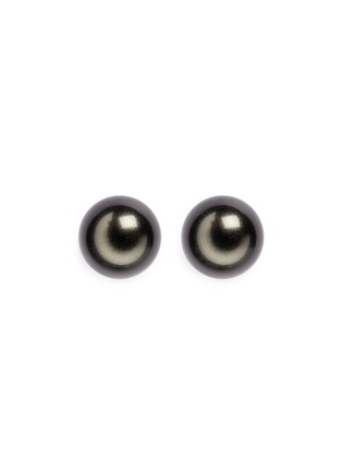 Main View - Click To Enlarge - KENNETH JAY LANE - Medium coated glass pearl stud earrings