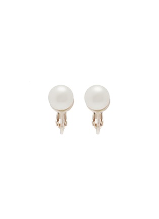 Main View - Click To Enlarge - KENNETH JAY LANE - Glass pearl stud clip earrings